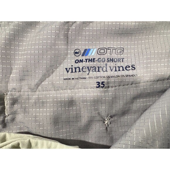 Vineyard Vines Shorts Mens Beige On The Go Performance Chino OTG Golf 6" Sz 35 - Picture 6 of 13